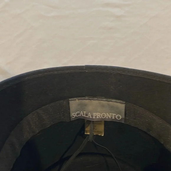 Vintage Scala Pronto wool hat‎ black bow on front EUC - Picture 2 of 4